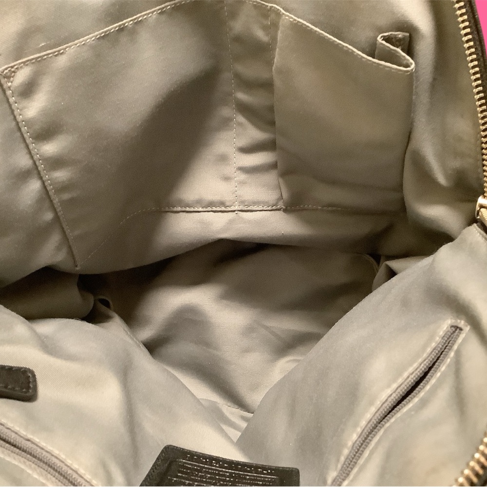 Black Coach Dome Sachel. New, gently used as sample. Coach tags. Zipper closer. - Picture 4 of 6